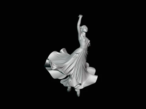 Contemporary Dancer Statue Design 3 - 3D Print Model 3D Print Model