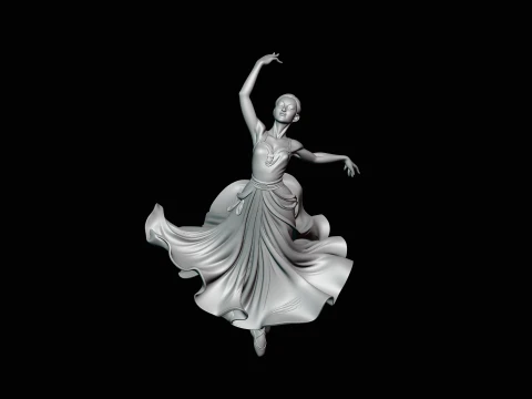Contemporary Dancer Statue Design 3 - 3D Print Model 3D Print Model