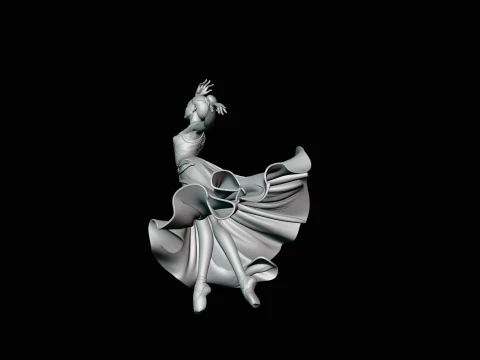 Contemporary Dancer Statue Design 3 - 3D Print Model 3D Print Model
