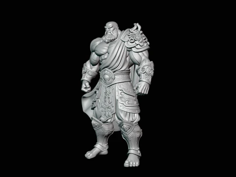 Bearded Warrior God Statue Design 1 - 3D Print Model 3D Print Model