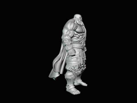 Bearded Warrior God Statue Design 1 - 3D Print Model 3D Print Model