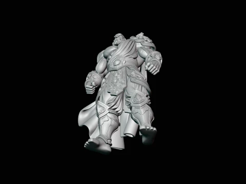 Bearded Warrior God Statue Design 1 - 3D Print Model 3D Print Model