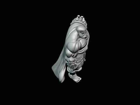 Bearded Warrior God Statue Design 1 - 3D Print Model 3D Print Model