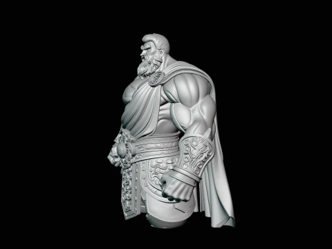 Bearded Warrior God Statue Design 2 - 3D Print Model 3D Print Model