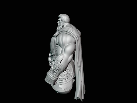 Bearded Warrior God Statue Design 2 - 3D Print Model 3D Print Model