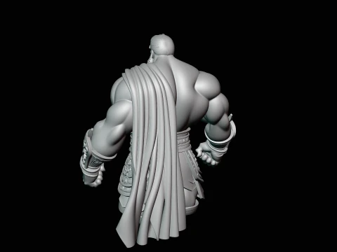 Bearded Warrior God Statue Design 2 - 3D Print Model 3D Print Model