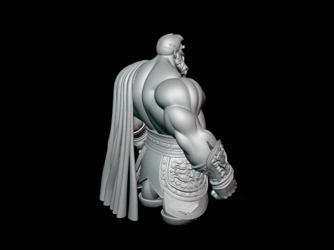 Bearded Warrior God Statue Design 2 - 3D Print Model 3D Print Model