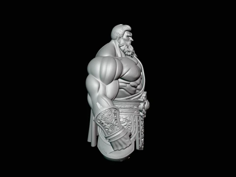 Bearded Warrior God Statue Design 2 - 3D Print Model 3D Print Model