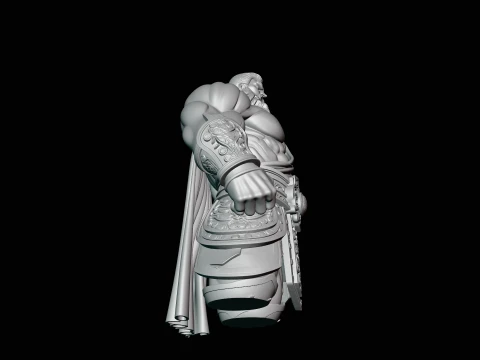 Bearded Warrior God Statue Design 2 - 3D Print Model 3D Print Model