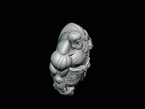 Bearded Warrior God Statue Design 2 - 3D Print Model 3D Print Model