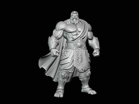 Bearded Warrior God Statue Design 3 - 3D Print Model 3D Print Model