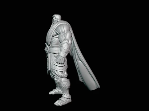 Bearded Warrior God Statue Design 3 - 3D Print Model 3D Print Model