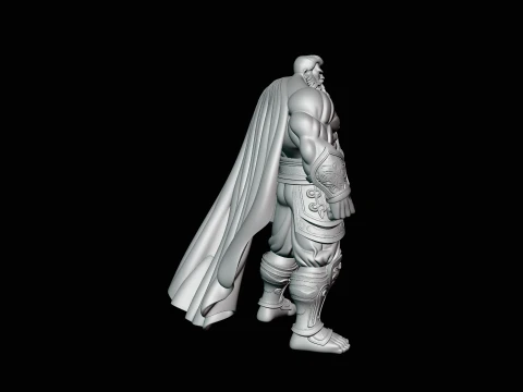 Bearded Warrior God Statue Design 3 - 3D Print Model 3D Print Model