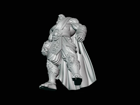 Bearded Warrior God Statue Design 3 - 3D Print Model 3D Print Model