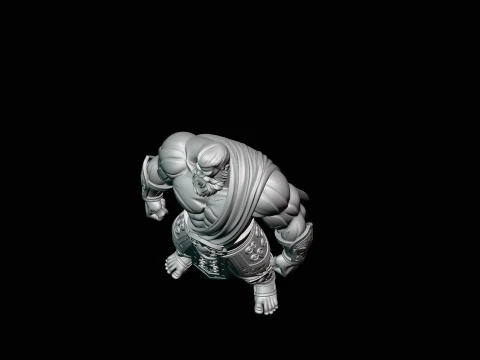 Bearded Warrior God Statue Design 3 - 3D Print Model 3D Print Model