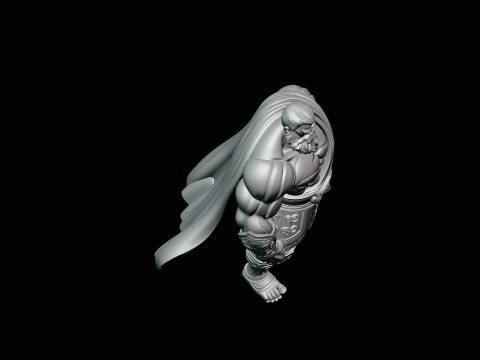 Bearded Warrior God Statue Design 3 - 3D Print Model 3D Print Model