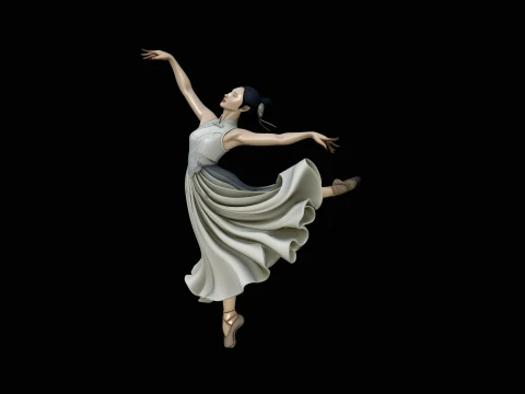 Contemporary Dancer Statue Design 5 - 3D Print Model 3D Print Model