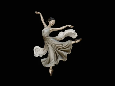 Contemporary Dancer Statue Design 6 - 3D Print Model 3D Print Model