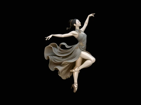 Contemporary Dancer Statue Design 7 - 3D Print Model 3D Print Model