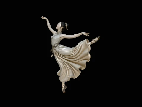 Contemporary Dancer Statue Design 8 - 3D Print Model 3D Принт Модель