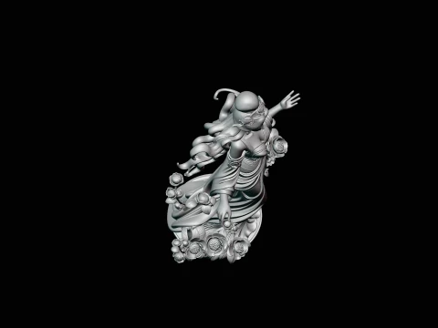 Rose Garden Lady Statue Design 3 - 3D Print Model 3D Print Model
