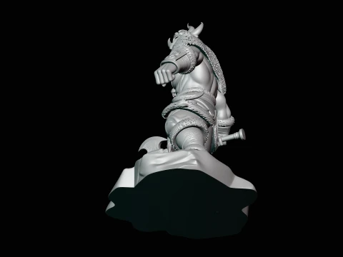 Orc Skull Trophy Warrior Statue Design 2 - 3D Print Model 3D Print Model