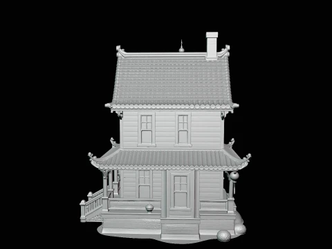 Victorian Clock House Model Design 3 - 3D Print Model 3D Print Model