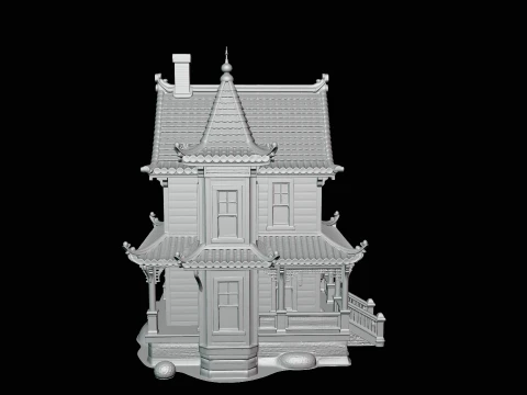 Victorian Clock House Model Design 3 - 3D Print Model 3D Print Model