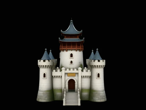 Fairytale Castle Model Design 1 - 3D Print Model 3D Print Model