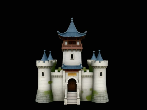 Fairytale Castle Model Design 2 - 3D Print Model 3D Print Model