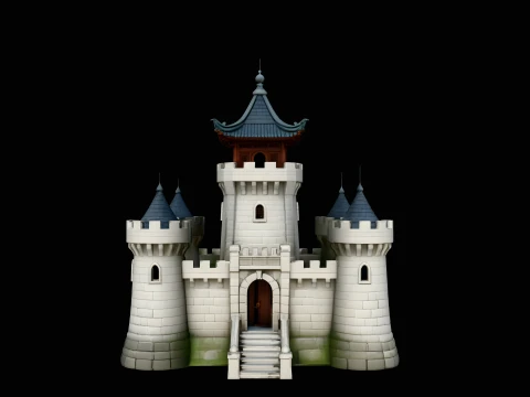 Fairytale Castle Model Design 3 - 3D Print Model 3D Print Model