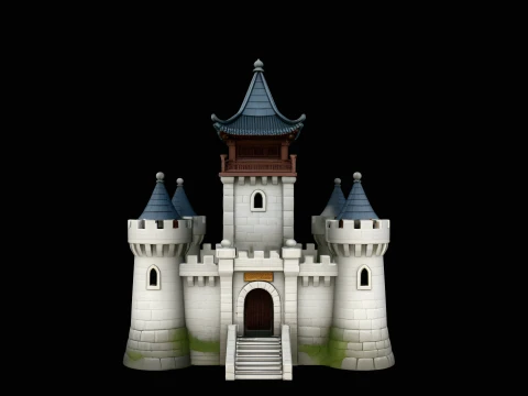Fairytale Castle Model Design 4 - 3D Print Model 3D Baskı Modeli