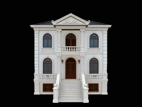 Baroque Mansion Model Design 8 - 3D Print Model 3D Принт Модель