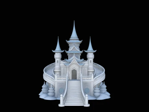 Spired Fairytale Castle Model Design 3 - 3D Print Model 3D Print Model