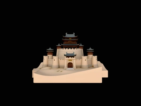 Desert Sand Castle Model Design 3 - 3D Print Model 3D 프린트 모델