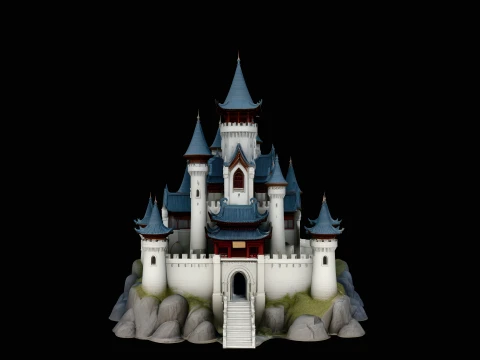 Grand Fairytale Castle Model Design 4 - 3D Print Model 3D Print Model