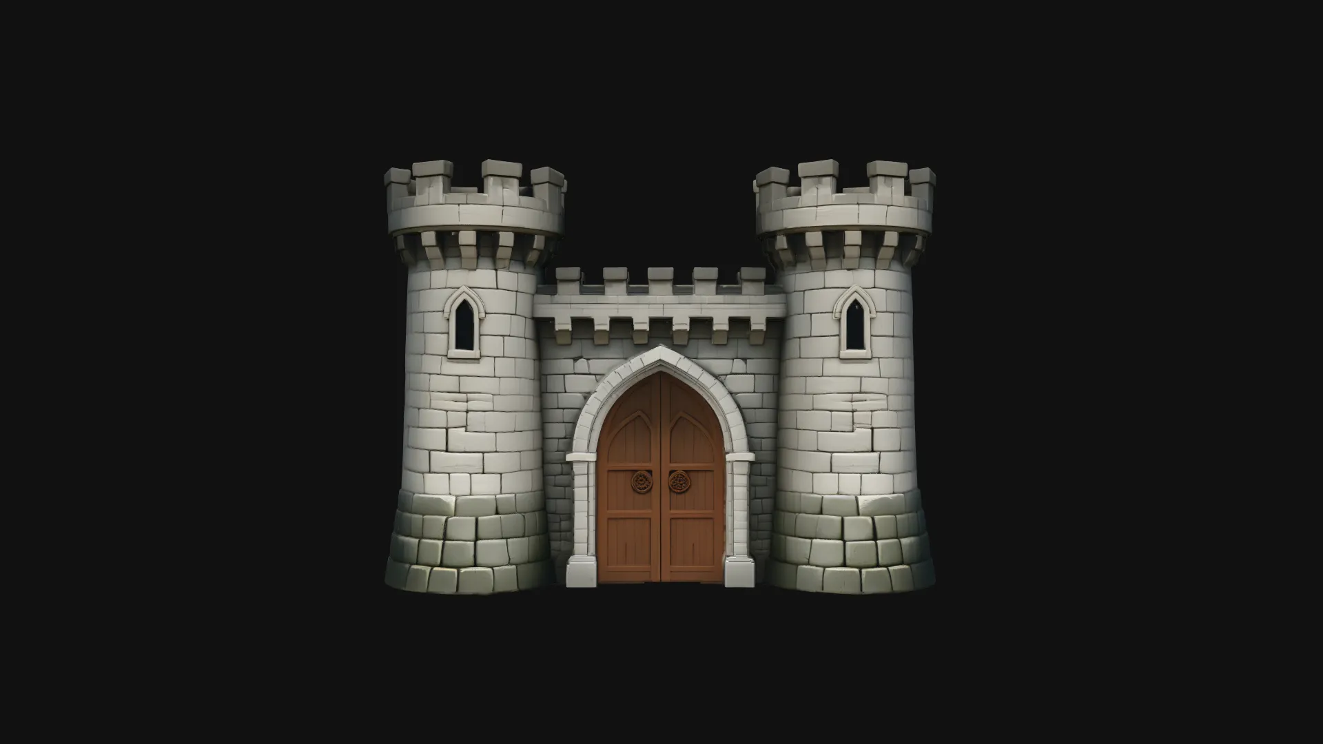 Castle Gatehouse Model Design 1 - 3D Print Model 3D Print Model .c4d .max .obj .3ds .fbx .stl .blend