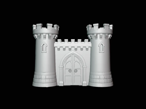 Castle Gatehouse Model Design 1 - 3D Print Model 3D Print Model