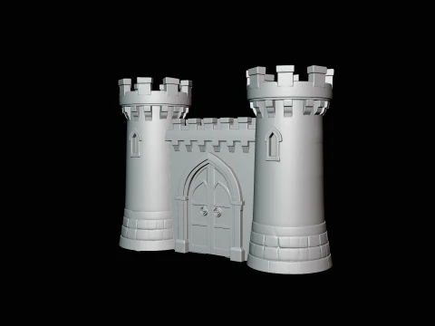 Castle Gatehouse Model Design 1 - 3D Print Model 3D Print Model