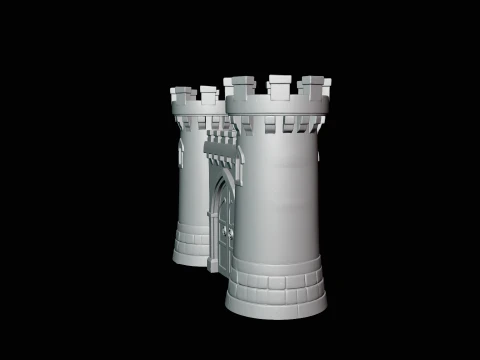 Castle Gatehouse Model Design 1 - 3D Print Model 3D Print Model