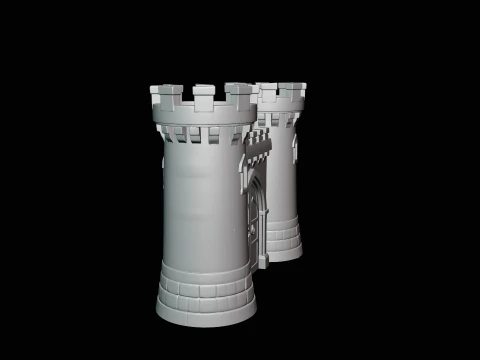 Castle Gatehouse Model Design 1 - 3D Print Model 3D Print Model