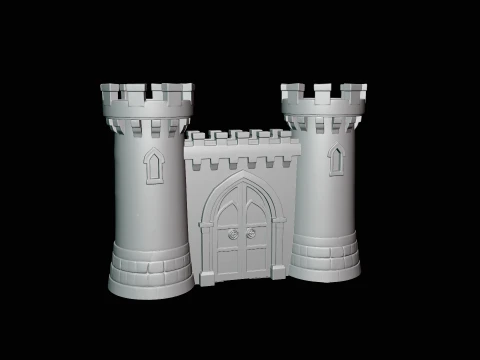 Castle Gatehouse Model Design 1 - 3D Print Model 3D Print Model