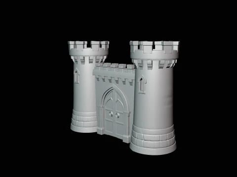 Castle Gatehouse Model Design 1 - 3D Print Model 3D Print Model