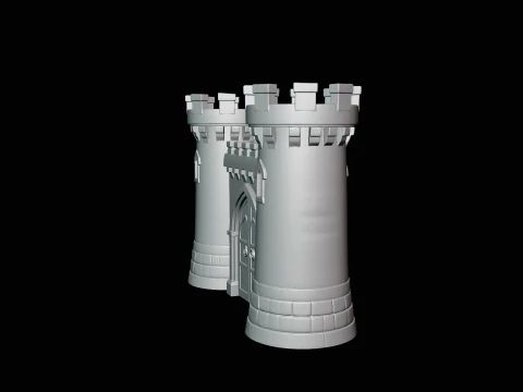 Castle Gatehouse Model Design 1 - 3D Print Model 3D Print Model