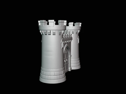 Castle Gatehouse Model Design 1 - 3D Print Model 3D Print Model