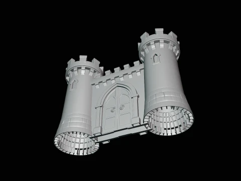 Castle Gatehouse Model Design 1 - 3D Print Model 3D Print Model