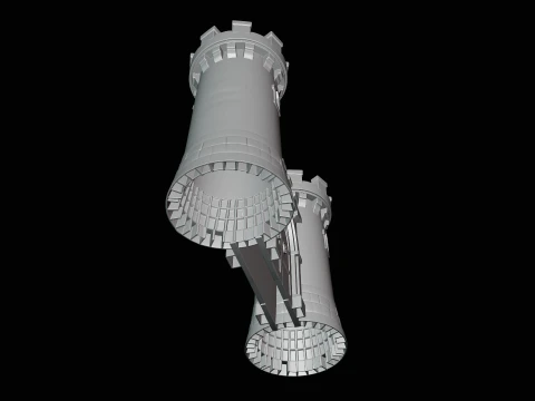 Castle Gatehouse Model Design 1 - 3D Print Model 3D Print Model