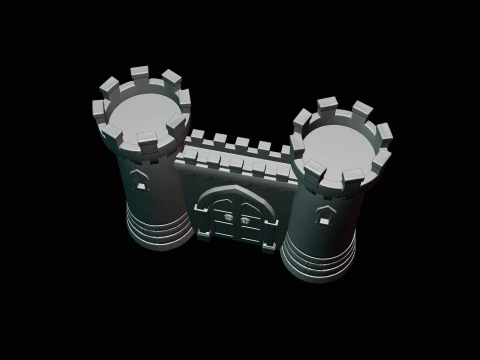 Castle Gatehouse Model Design 1 - 3D Print Model 3D Print Model