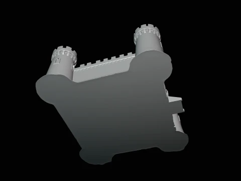 Walled Castle Keep Model Design 1 - 3D Print Model 3D Print Model