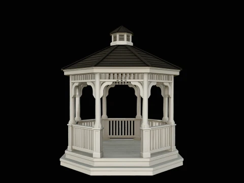 Victorian Garden Gazebo Model Design 1 - 3D Print Model 3D Baskı Modeli